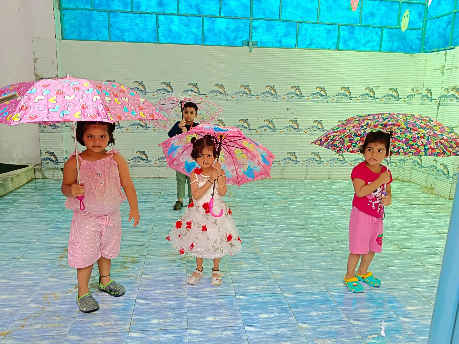 Rain Umbrella Dance & Pool Party